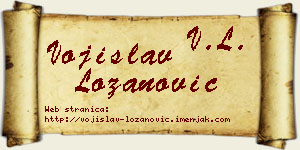 Vojislav Lozanović vizit kartica